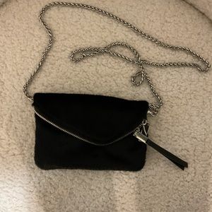 Black free people cow hide crossbody.